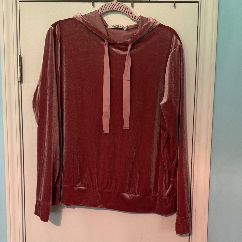 Liberty Love Velvet Pink Hoodie DD‎